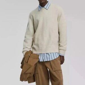 Mode of One Men's Relaxed-Fit Cozy Sweater Dark Ecru Size XXL